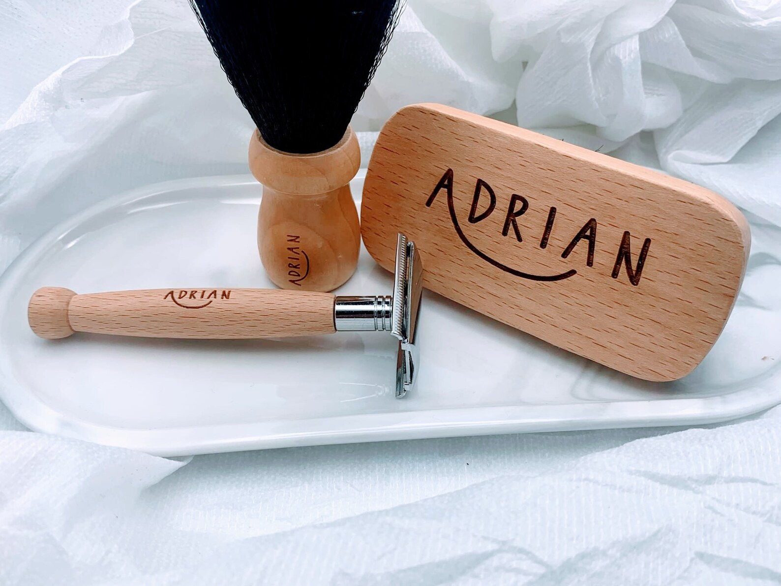 Personalized Shaving Kit Gift Set Custom Beard Care Set Etsy