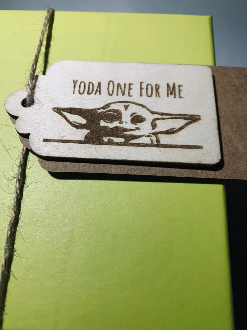 Baby Yoda Wooden Gift Tag Gift for him Gift for her Baby Etsy
