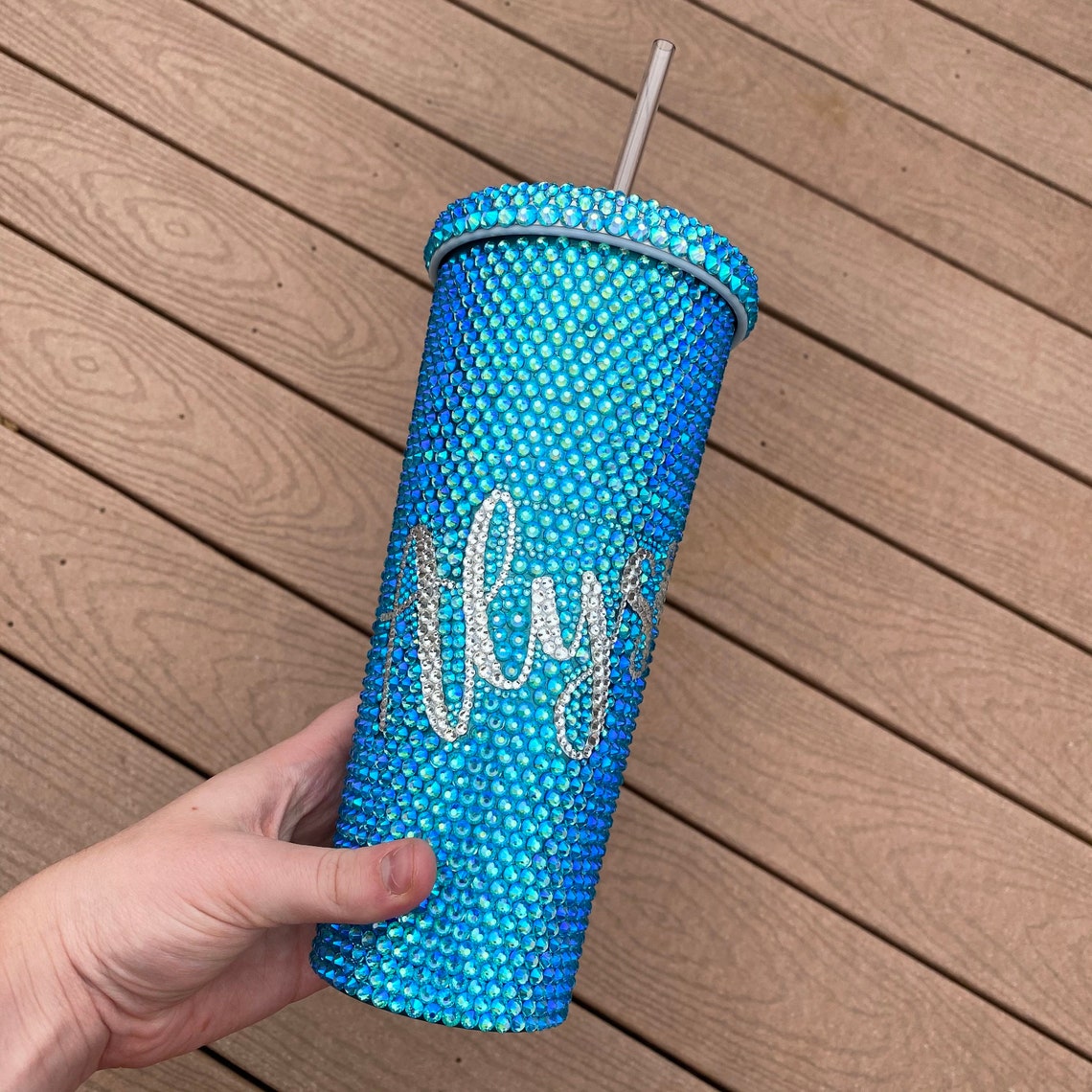Personalized Rhinestone Tumbler Rhinestone Tumbler Manna Etsy