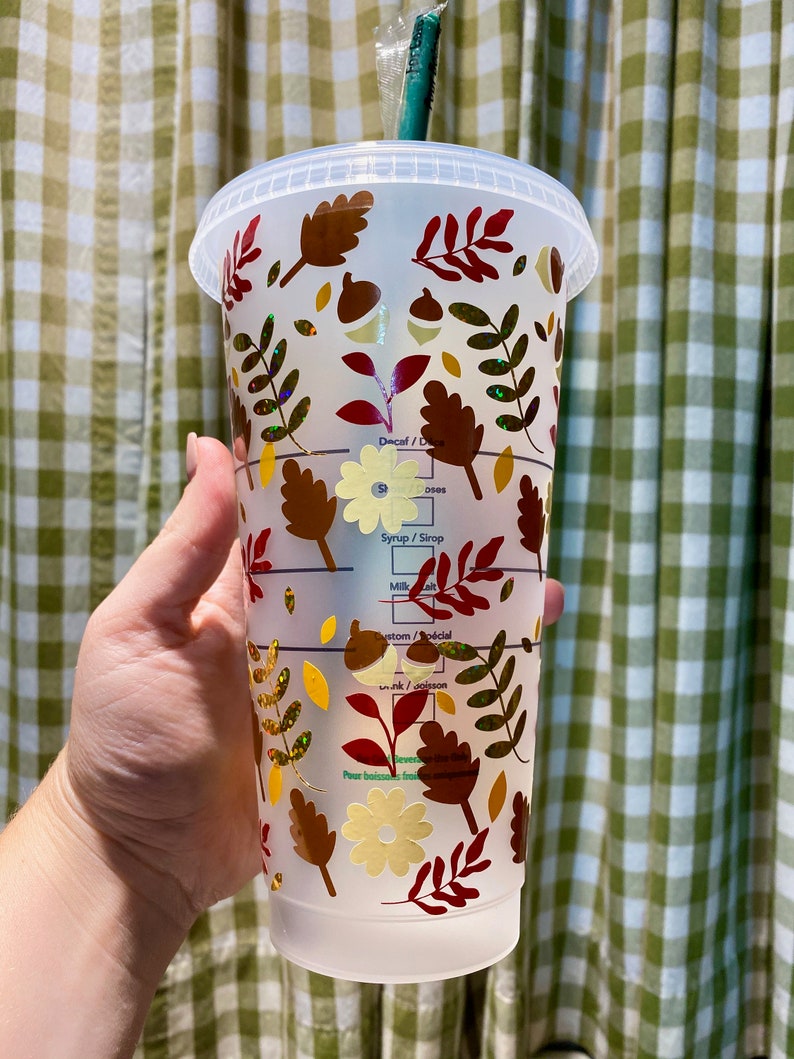 Autumn Starbucks Cup Fall Starbucks Tumbler Thankful For Etsy