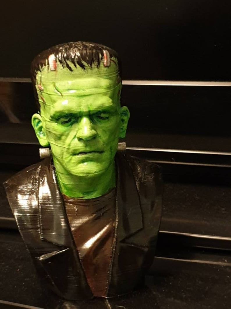 Frankenstein 3d Printed Bust Etsy