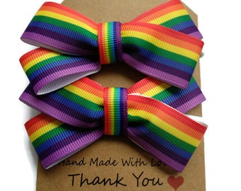 PREORDER Rainbow Bows Lycra Sunny Hat (SHIPS APRIL)