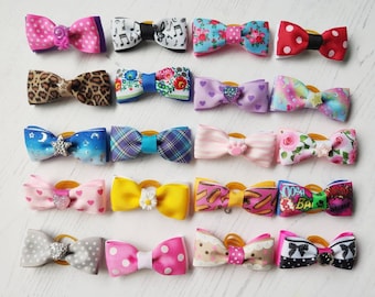 Handmade Dog Grooming Bows (Pack of 2) - Small Dog Hair Accessories