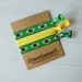 Brazil Flag Hair Tie Pack of 3. Bright and Colourful Wristbands or Friendship Bracelets that can also be worn in your Hair. 