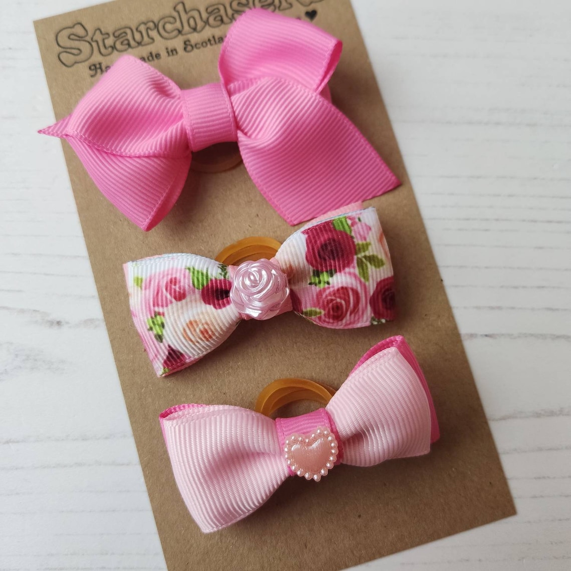 Dog Hair Bows 3 Pack in a Choice of Colours. Make a Beautiful Etsy UK