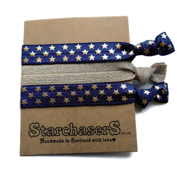 Eu Flag Yoga Ties Eu Hair Ties Gold Star Hair Ties Eu Etsy