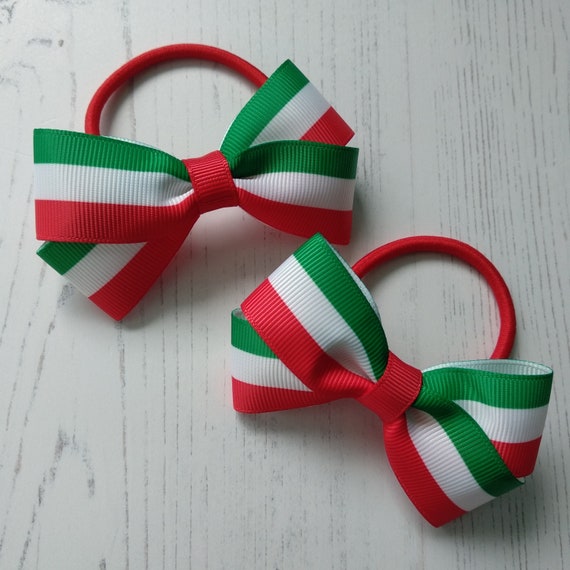 Fiocco capelli fatta a mano Arcobaleni//elastici//Bobbles coppie o fasce