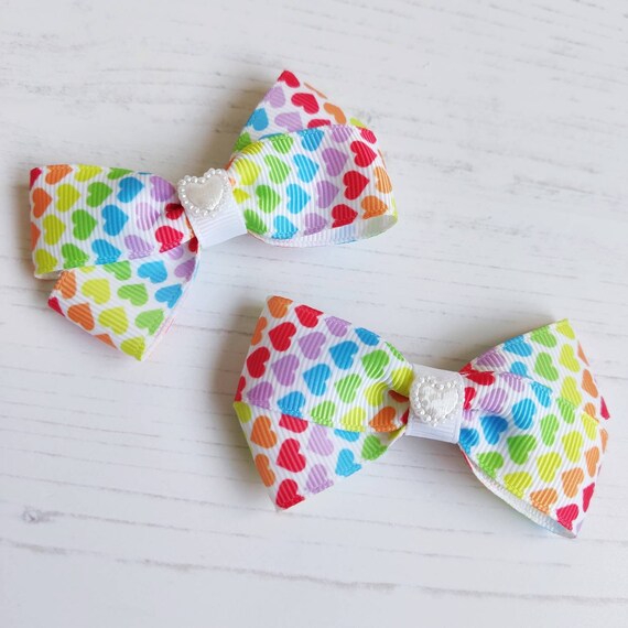 christmas free 1st class post Satin Bow Hair clip 6cm bow wedding party