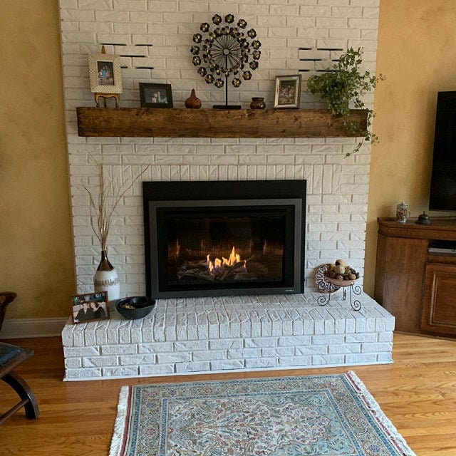 Chimenea rústica Mantel Manto Chimenea Mantel Chimenea | Etsy