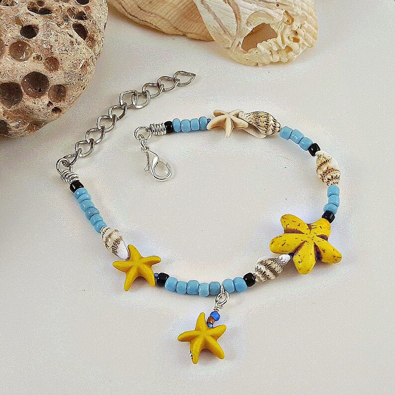 Beach Theme Ankle Bracelets Tropical Anklets Barefoot Ocean Etsy
