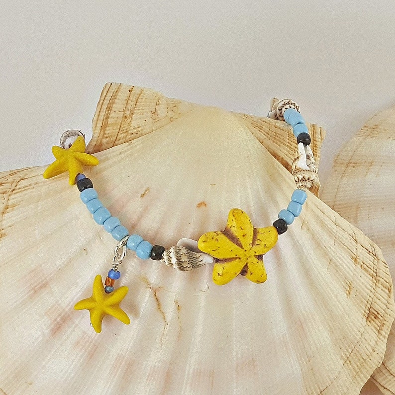 Beach Theme Ankle Bracelets Tropical Anklets Barefoot Ocean Etsy