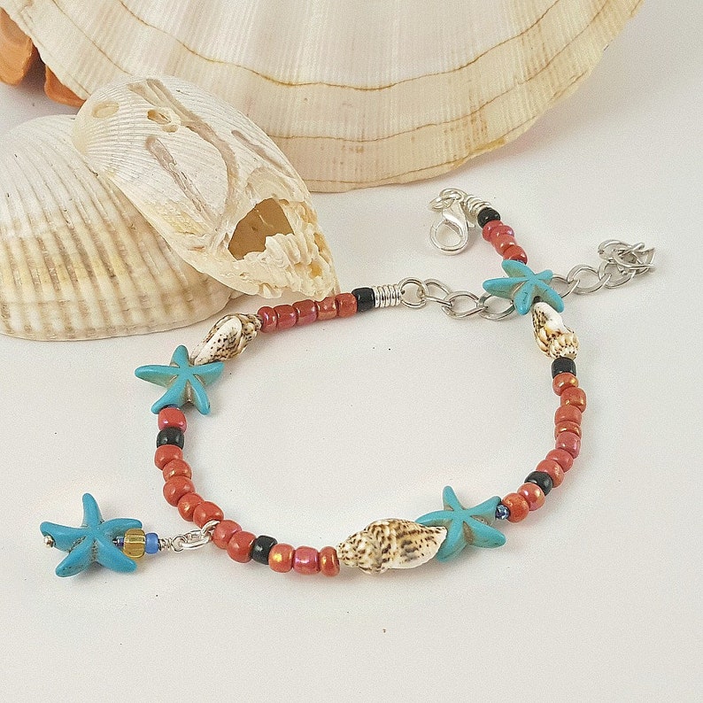 Beach Looking Ankle Bracelet Foot Bracelet Summertime Beach Wedding
