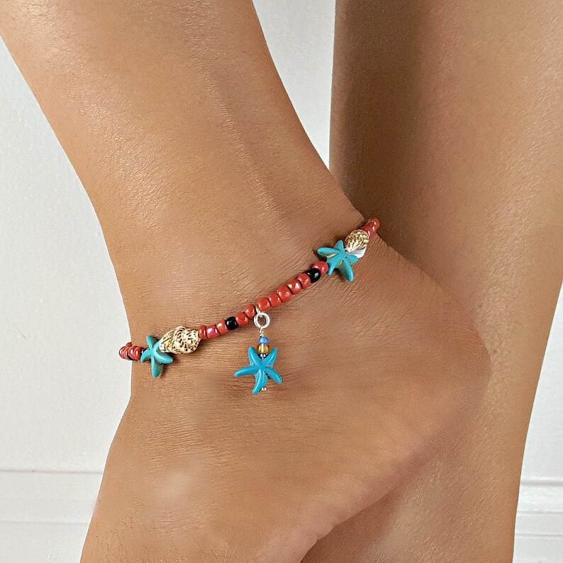 Beach Looking Ankle Bracelet Foot Bracelet Summertime Beach Wedding