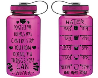 Motivational Water Bottle, Motivational Fitness Water Bottle, 34 oz Bottle, Water Tracker, Water Bottle Tracker