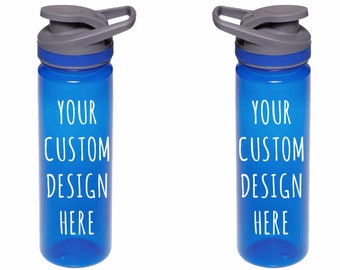 Custom Water Bottle, Personalized Water Bottle, 22 oz Bottle, Flip Top Lid, To go cup, personalized, custom your design, personalize it