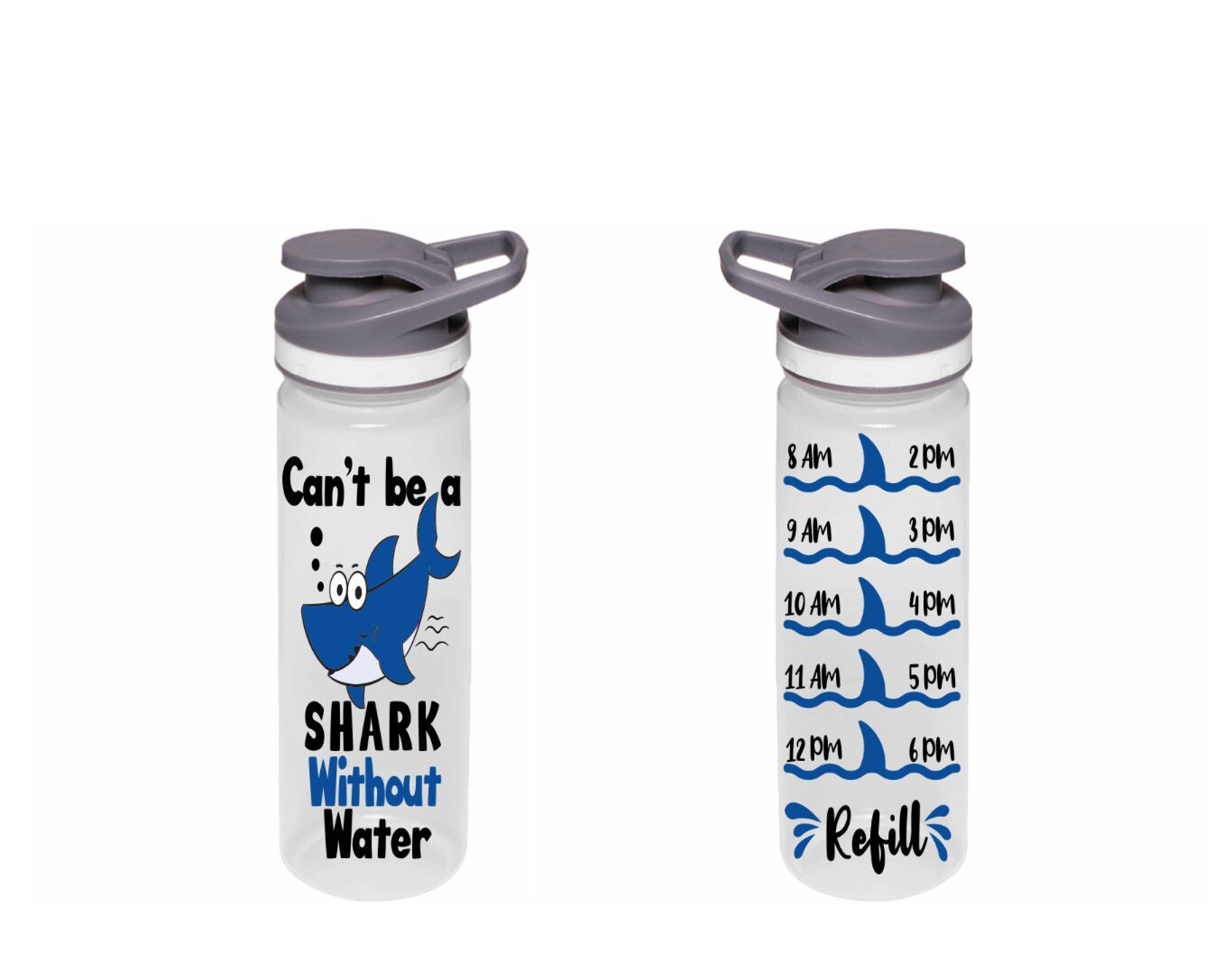 Shark Personalized 12 20 30oz Kids Water Bottle Tumbler W 