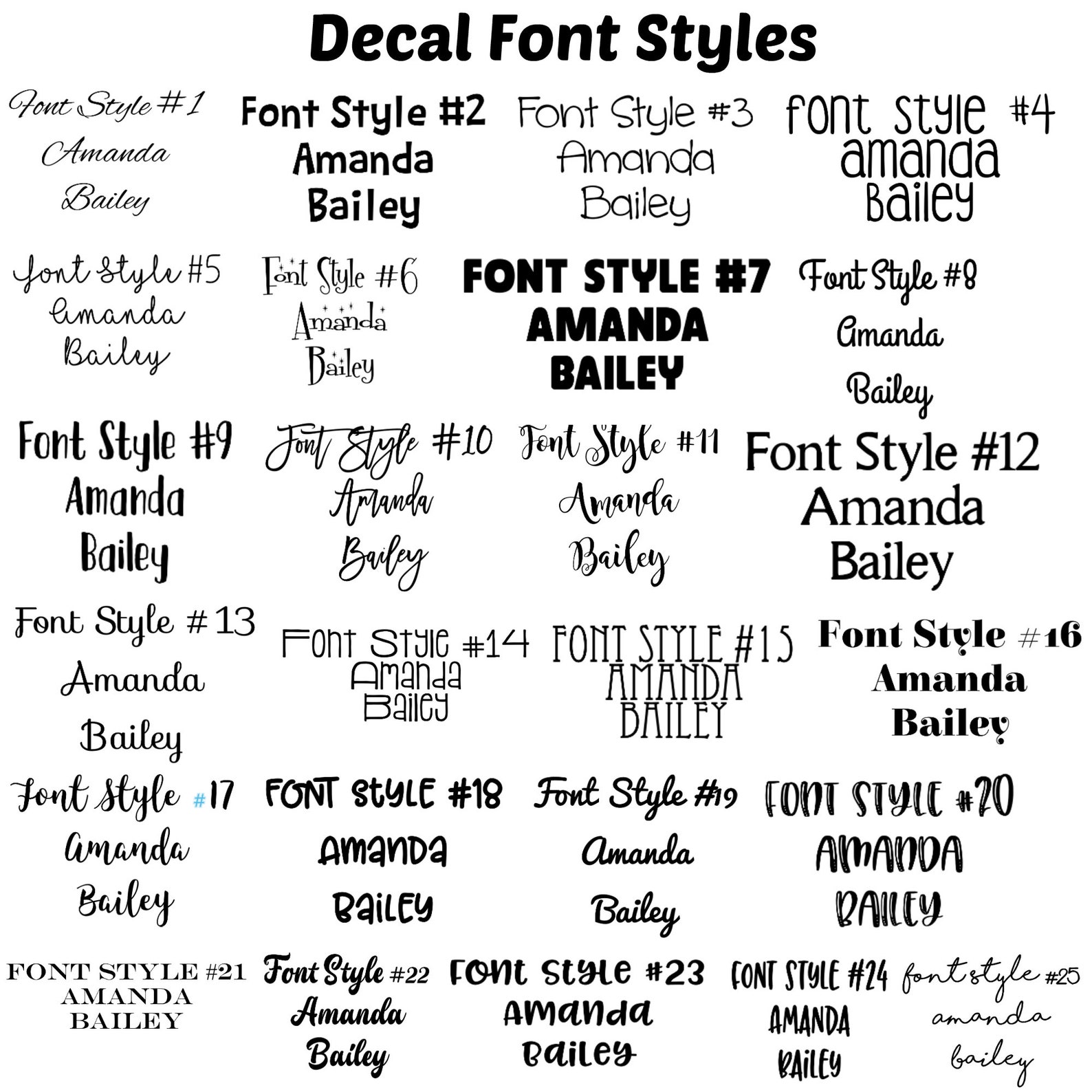 Custom Name Decals Personalized Decal Vinyl Name Decals Etsy