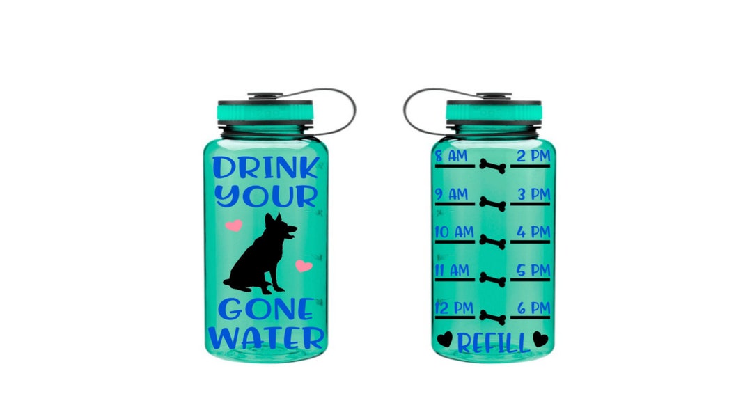 Drink Your Dog Gone Water Bottle Motivational Fitness Water Etsy