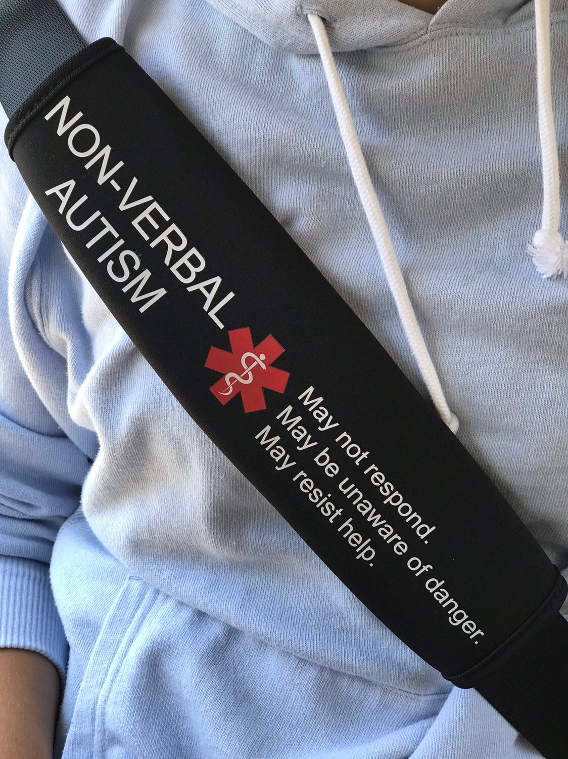 Autism Seat Belt Cover Nonverbal Autism Medical Alert Etsy