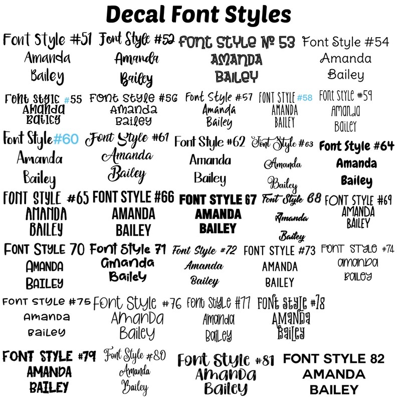 Name Decals Word Decal Personalized Decal Vinyl Name Etsy