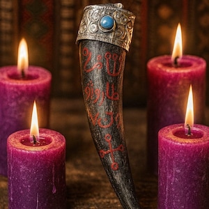 Jinn Horn of Unlimited Power & Authority, Al-Najm Al-Akbar (The Greatest Star) Arabic Magical Talisman With 21 Khodams