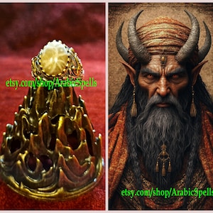 Khodamic Magical Ring of Sayf Al-Dhahir, Jinn of Prosperity, Wealth Attraction, Leadership & Spiritual Enlightenment, Wish Fulfillment