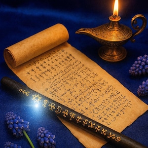 Asa Al-Sarish The Magical Staff of Sarish The Wise, Arcane Jinn Summoning Tool, Extreme Arabic Magical Invocation Amulet
