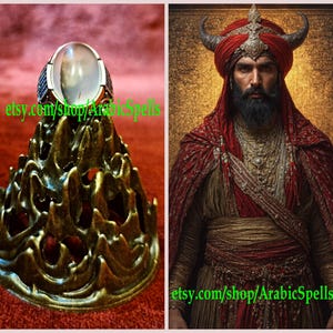 The Jinn Ring of Vezir Al-Kanz &quot;The Keeper of Treasures&quot; Extreme Financial Blessings, Abundance, Money Attraction, Wealth Amulet