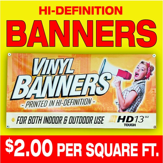 Vinyl Banners Fast Service Etsy