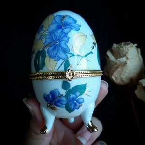 Vintage Ceramic Egg Shaped Trinket Dish
