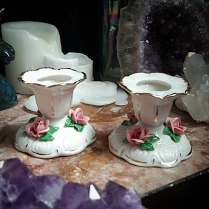 Vintage Ceramic Candlestick Holders