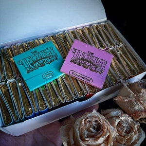 Set of 2 incense matchstick matchbooks