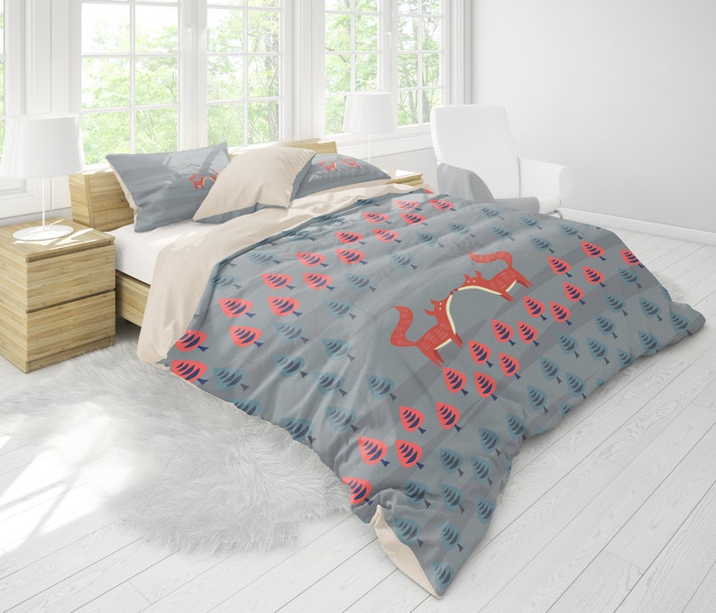 Fox Duvet Cover Woodland Animal Image 0
