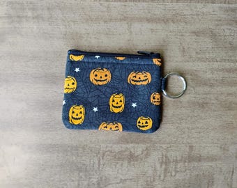 Portefeuille porte-clés citrouille