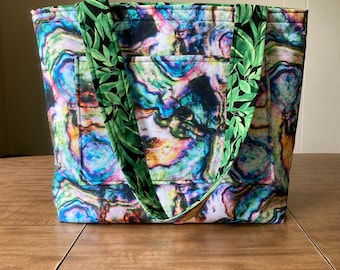 Rainforest Geode Large Handmade Purse