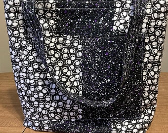 Skulls & Speckles Large Reversible Purse