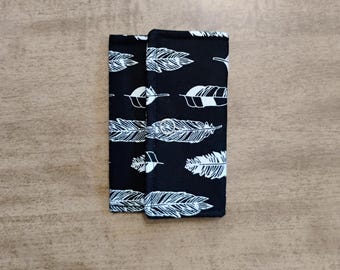 Feather Button Snap Wallet