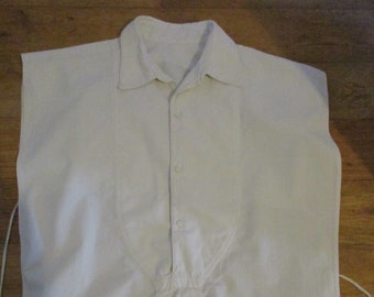 Vintage Antique White Cotton Collar / Faux Blouse / Neck Insert - Blouse Front -