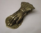 Pretty Vintage Hand BRASS PAPER CLIP Desk Clip Wall Paper Clip