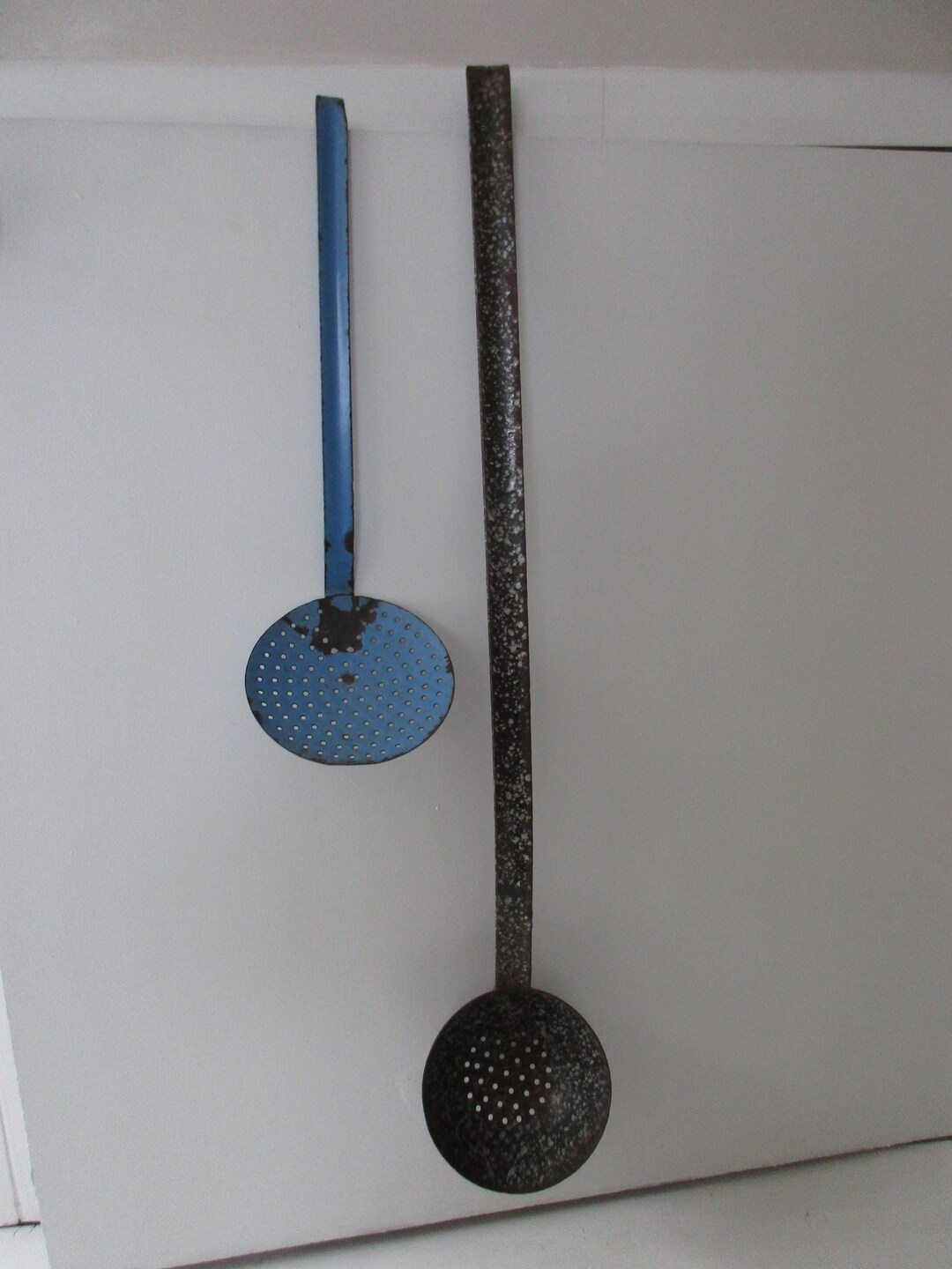 Vintage French Enamel Sieve and Extra Large Drainer Vintage Etsy UK