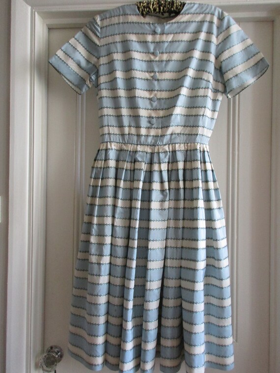 Vintage 1950's/1960's "Miss Serbin" Stripe Cotton 