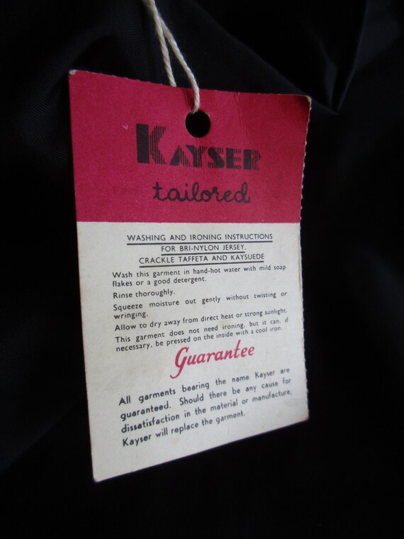 New / Deadstock Vintage 1960's KAYSER Black Bri N… - image 8