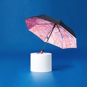 Scandinavian Design Art Umbrella, Wooden Handle & Gift Box