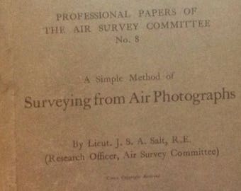 Land Surveying Etsy - rare books vintage surveying book air photographs used in surveying 1935 land surveying historical