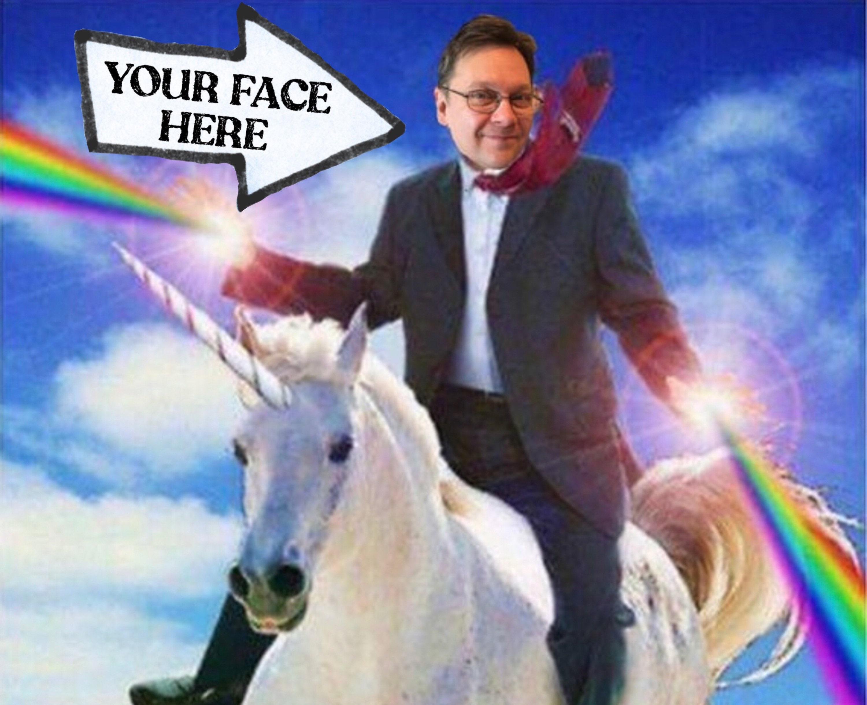 Unicorn Man / Fun Gag Gift / Add Your Face / Put A Head On It Etsy