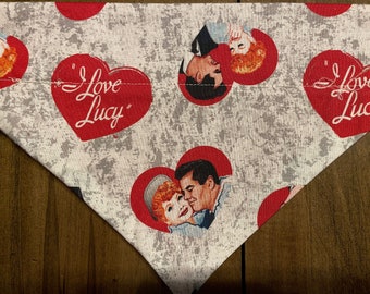 I Love Lucy Over The Collar Dog Bandana Summer Collection One