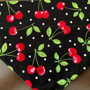 Cherry Bling Over The Collar Dog Bandana/Clearence Sale