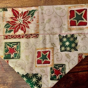 Christmas Poinsettias  Over The Collar Dog Bandana/Scarf/Dog Clothing/Christmas Gift
