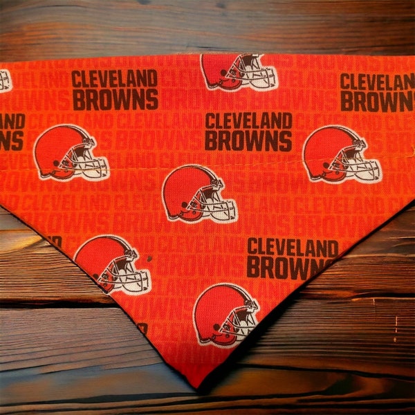 Cleveland Browns NFL Orange OverThe Collar Dog Bandana/ Gifts/Football/Dog Clothing