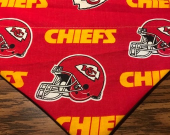 Kansas Chief NFL Over The Collar Dog Bandana